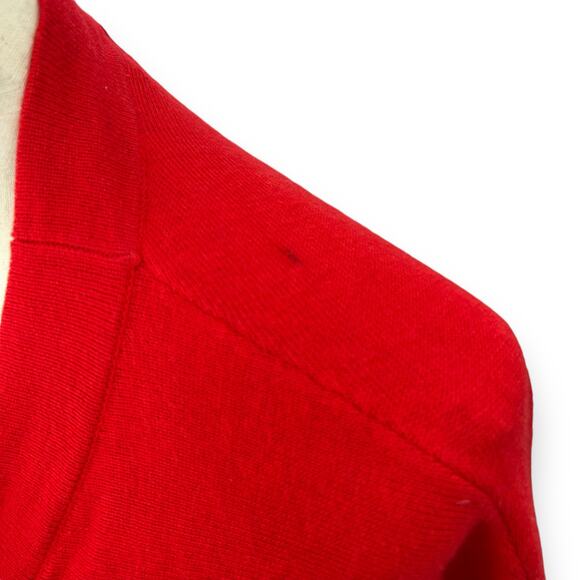 Comptoir Des Cotonniers Red Draped Cardigan Sweater Size 1 Small Anthropologie - Picture 9 of 12